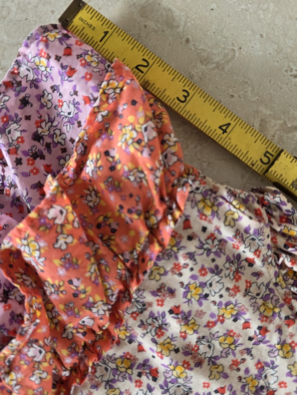 Ann Taylor Floral Ruffled V-Neck Sleeveless Top Cotton Ditzy Print Blouse - Picture 8 of 14